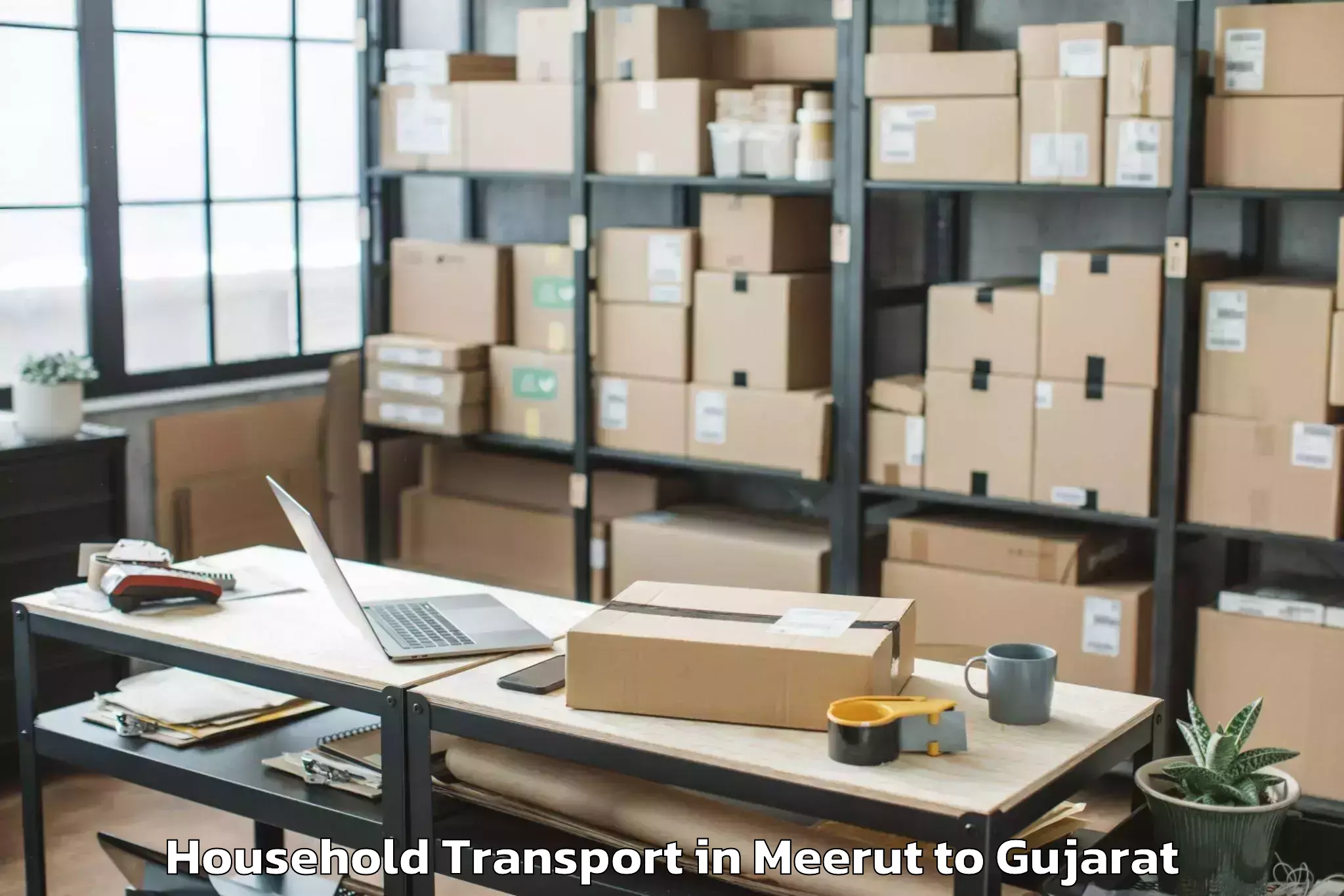 Comprehensive Meerut to Hazira Port Household Transport